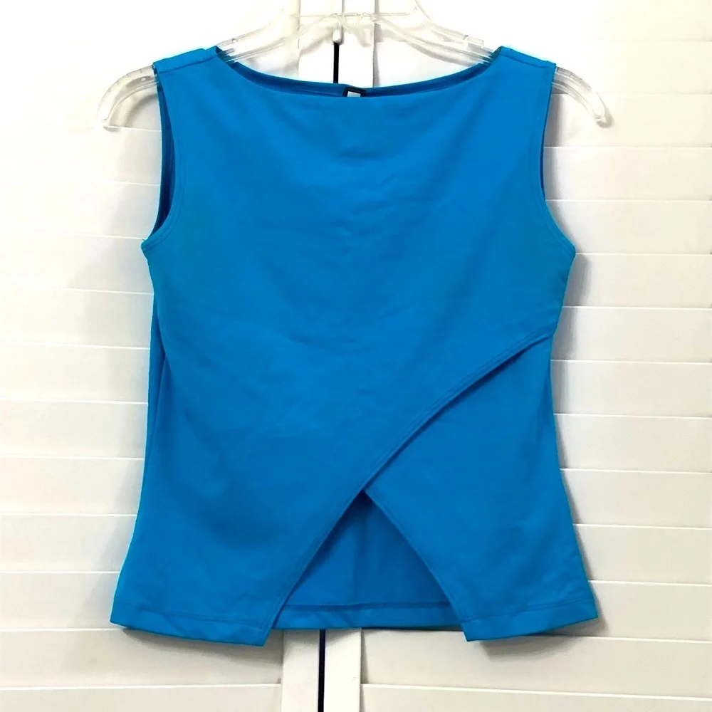 Forever 21 blue top w/belly button cut out Size L —#086 - Picture 9 of 13